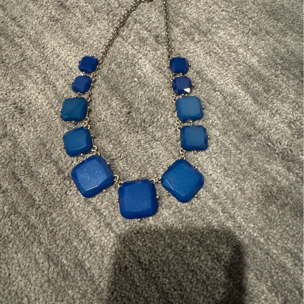 Blue Square Necklace